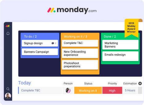 Monday.com - Kanban Board