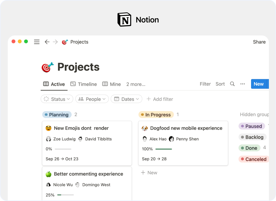 Notion - Project View