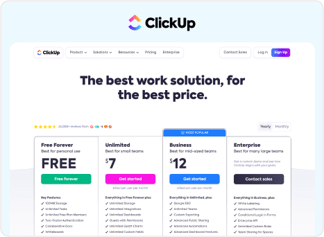 ClickUp - Pricing