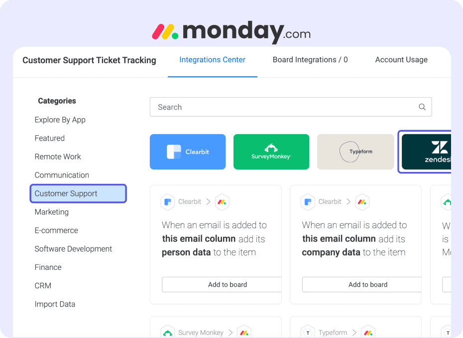 monday.com - Customer support