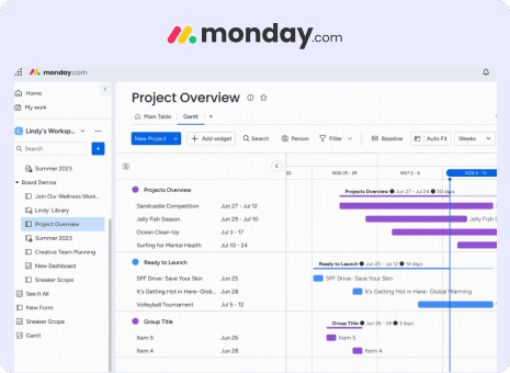 Monday.com - Gantt Chart