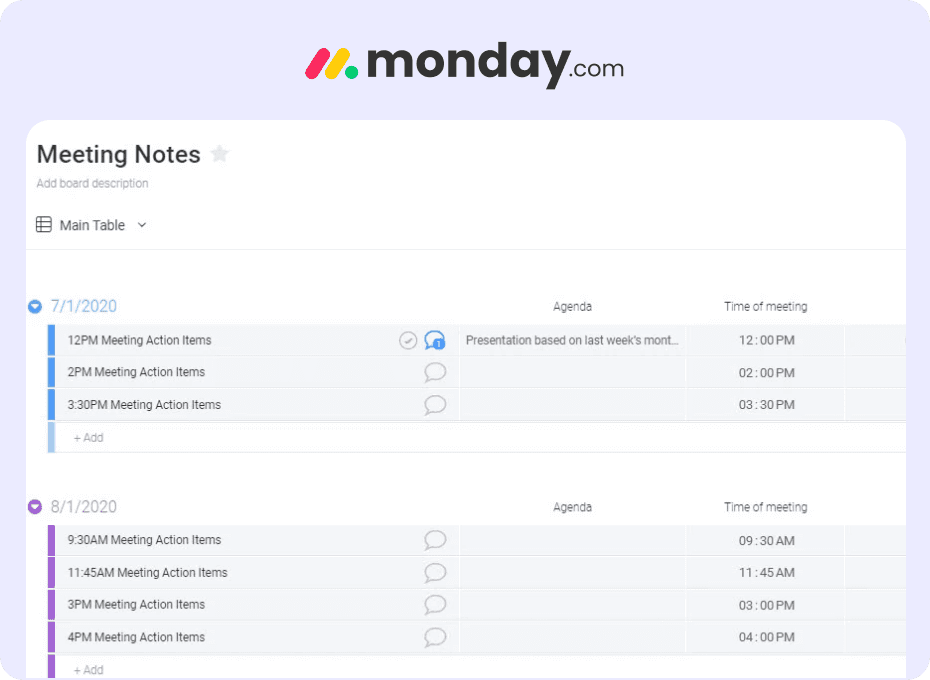 monday.com - Note Taking