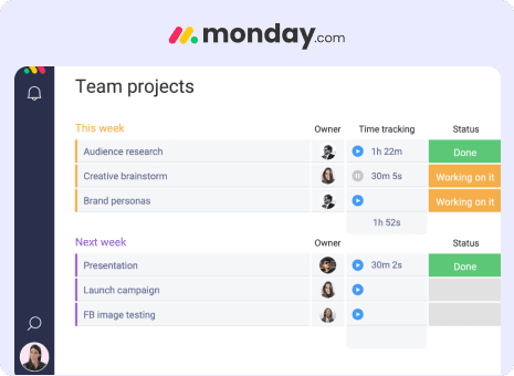 monday.com - Time Tracking