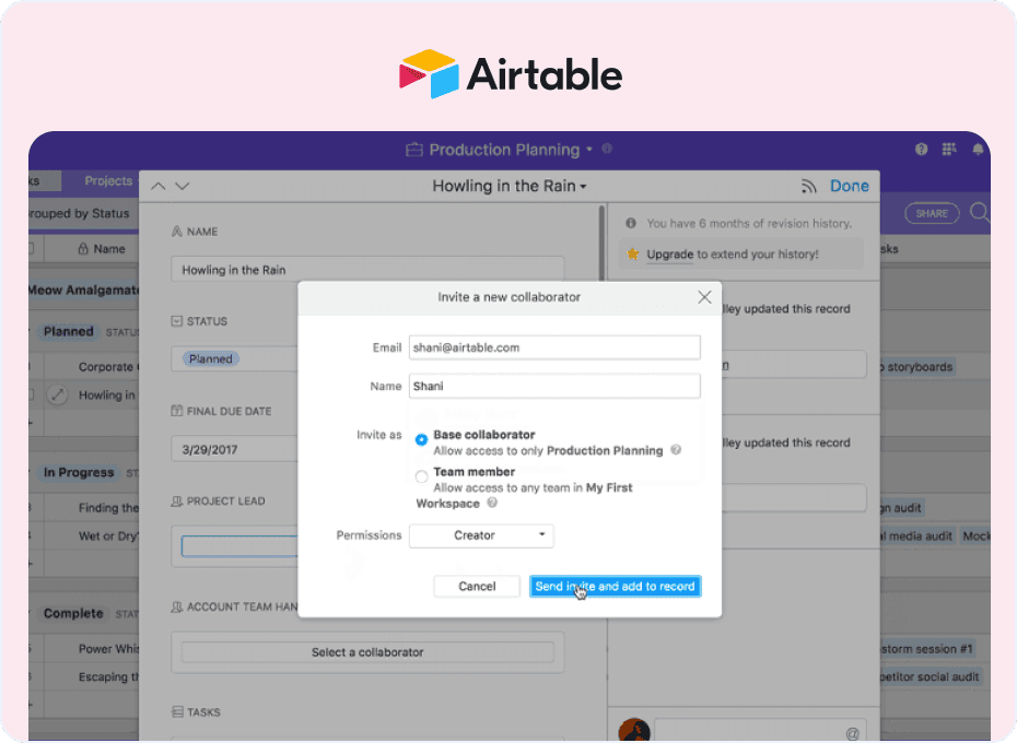 Airtable - Process Management