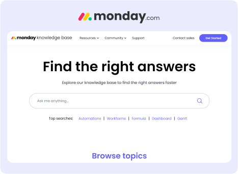 Monday.com - customer support