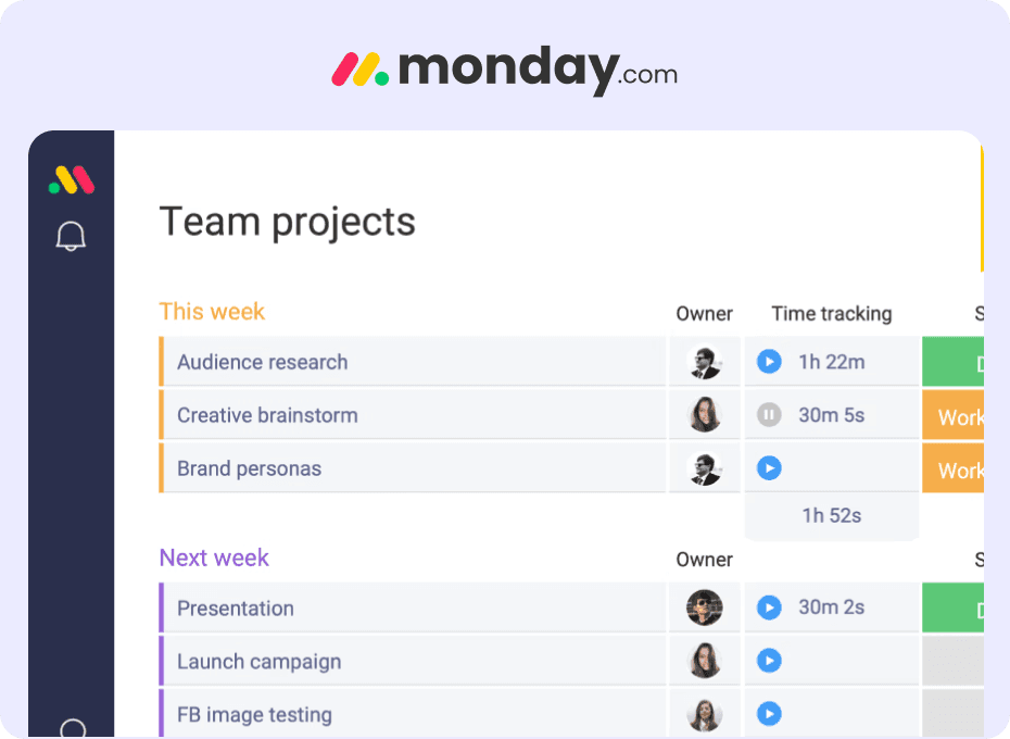 monday.com - Time Tracking