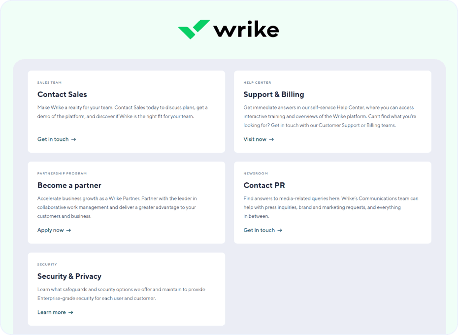 Wrike - Customer Support