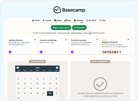 Basecamp - Interface