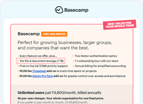 Basecamp - Work docs