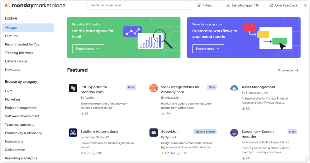 Integration monday.com