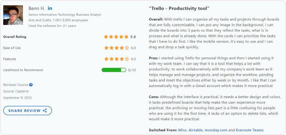 Trello Reviews