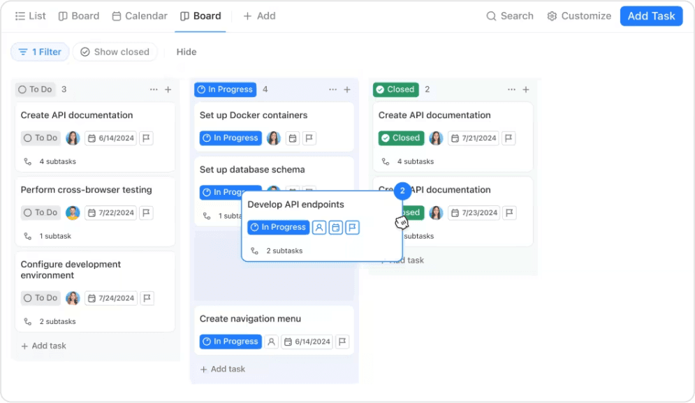 Task and Project Views