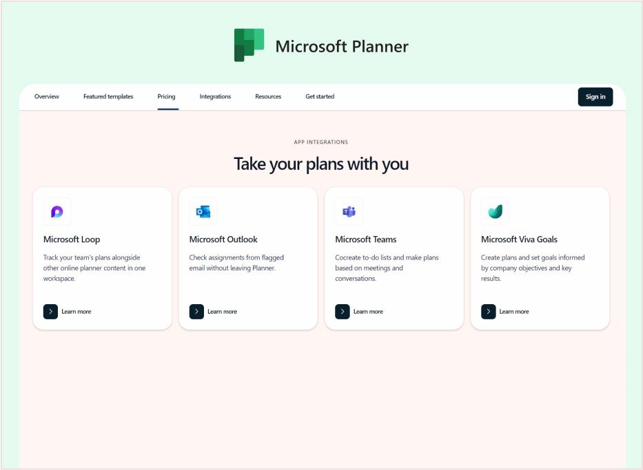 Microsoft Planner - Integrations