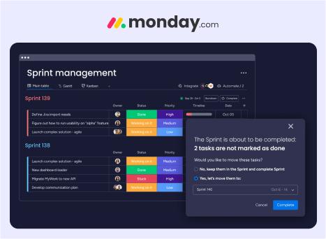 monday.com - Scrum Management