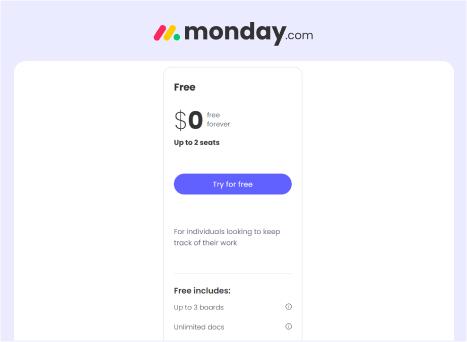 monday.com - Free Plan