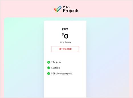 zoho projects - Free Plan