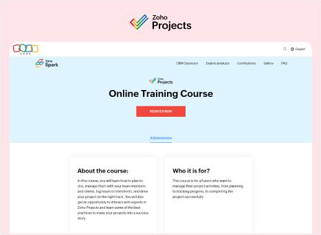 zoho projects - Training Materials