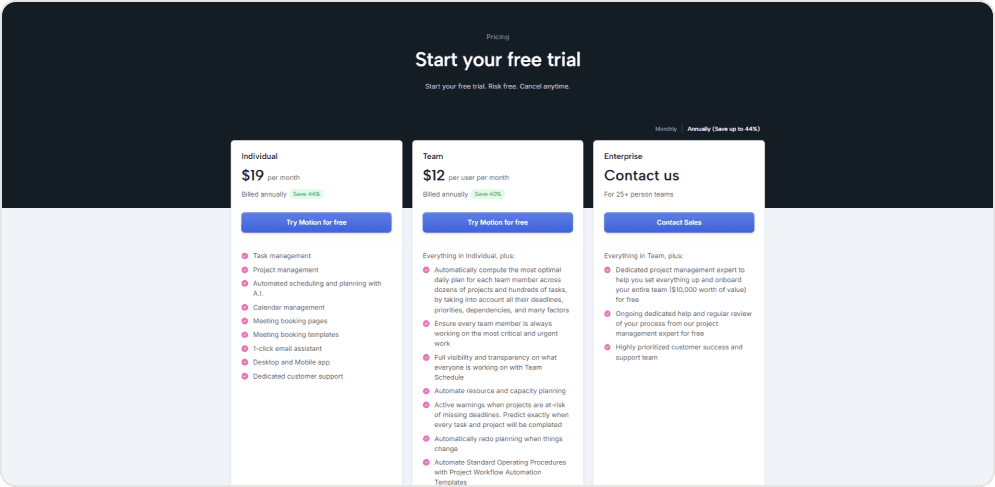 Pricing Motion