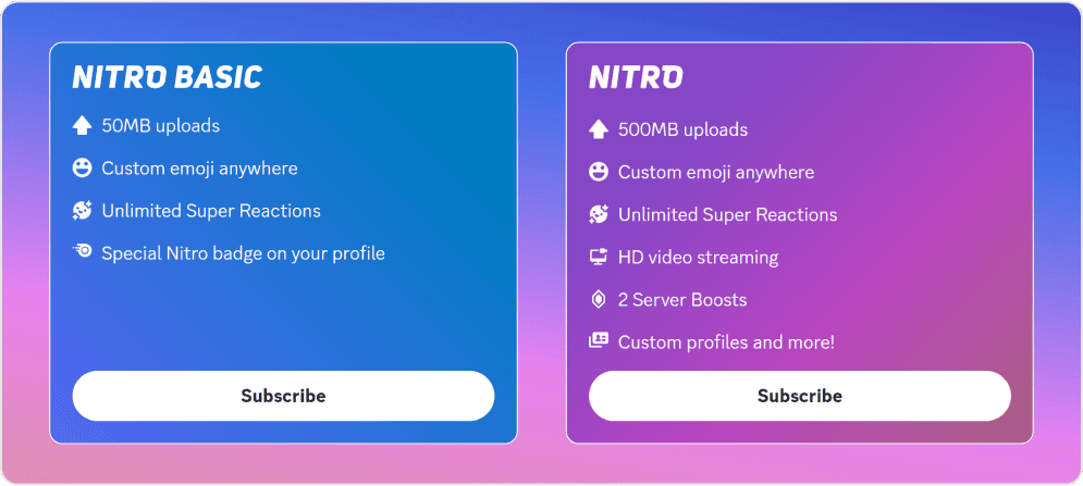 Discord cost structure