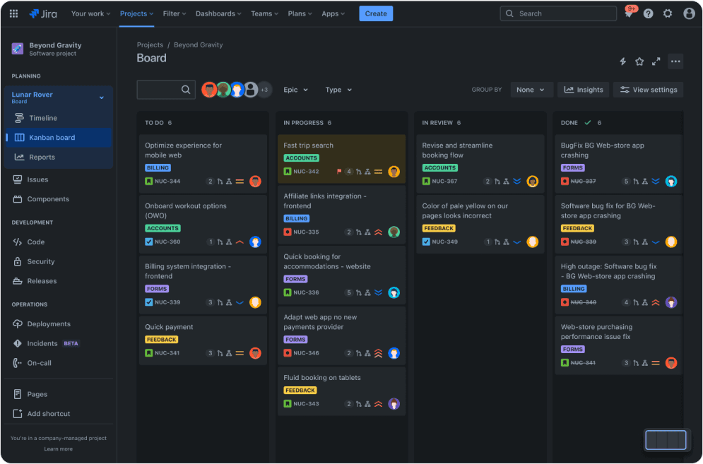 jira dashboard