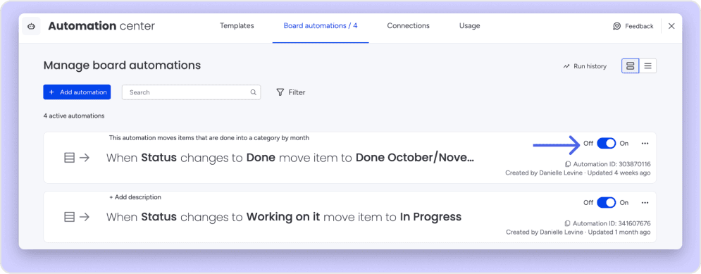 Launch and Manage the Automation