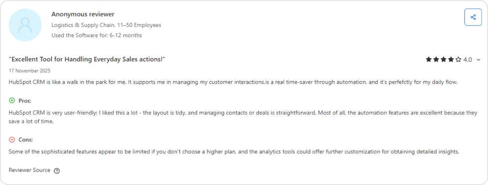 HubSpot - User perspective